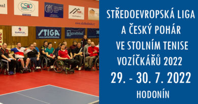 Středoevropská liga a Český pohár ve stolním tenise vozíčkářů 2022